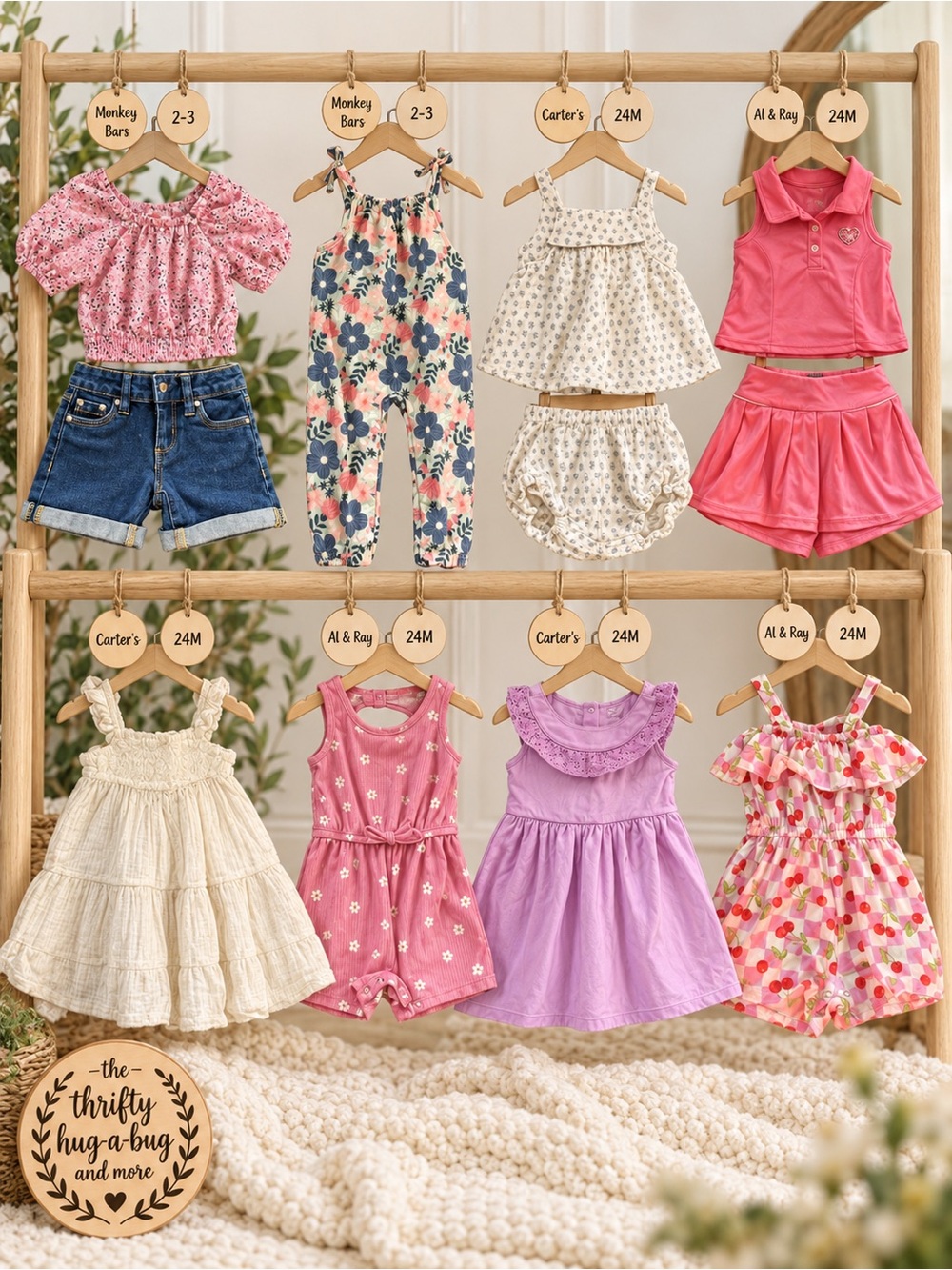 Girls 24M 2–3 Summer Clothing Bundle 11 Pieces Carter’s Monkey Bars Al & Ray